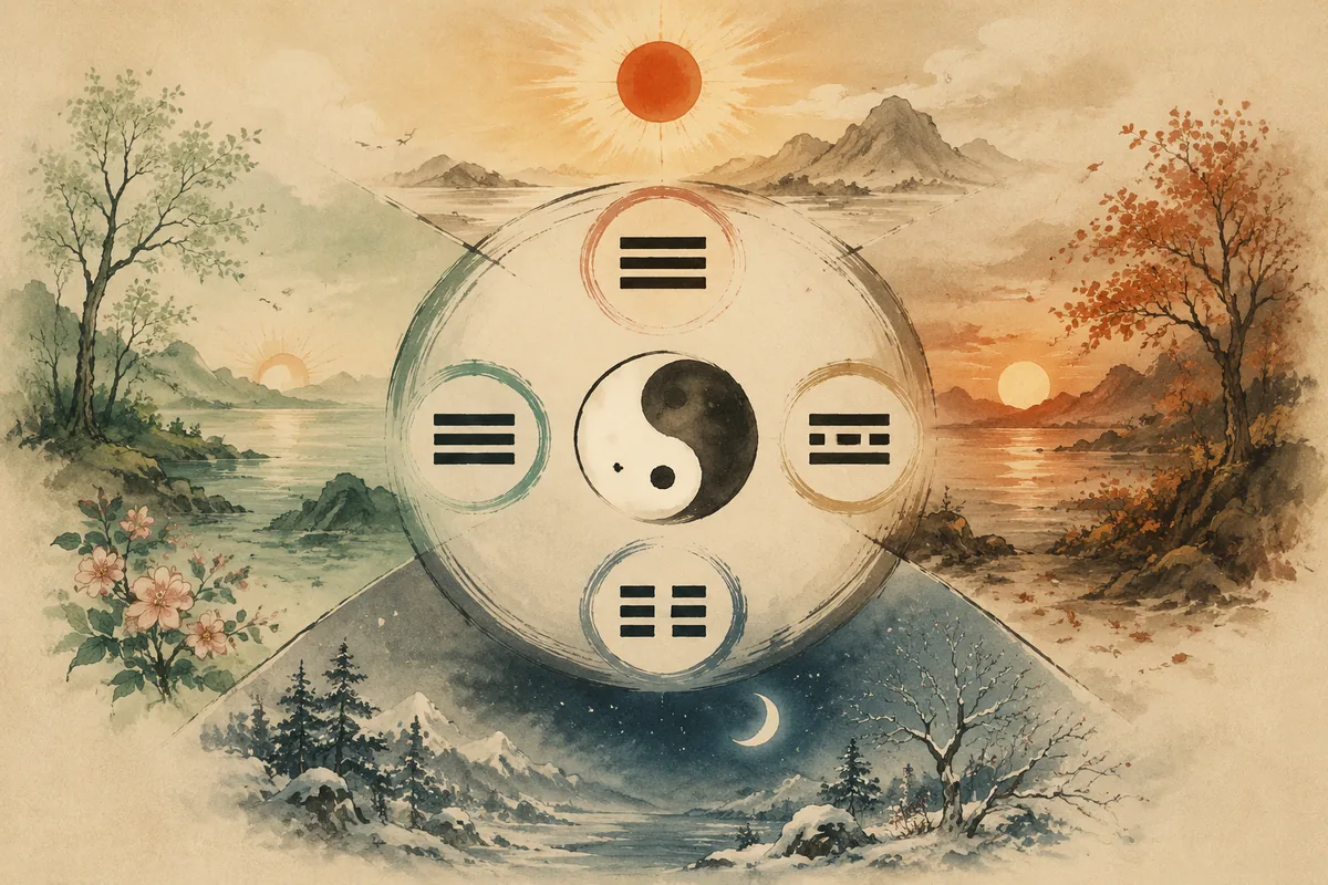 少阳老阳少阴老阴四象示意图